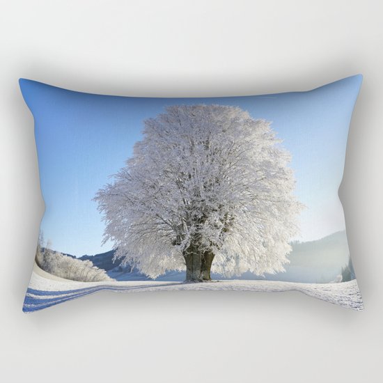 Frost Covered Tree 2 Rectangular Pillow