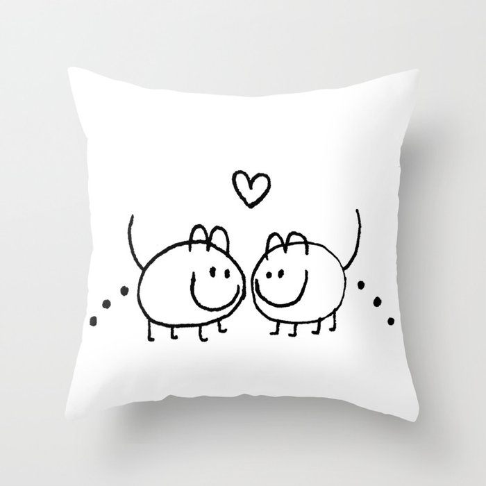 LOVE AND SHIT HAPPENS Throw Pillow