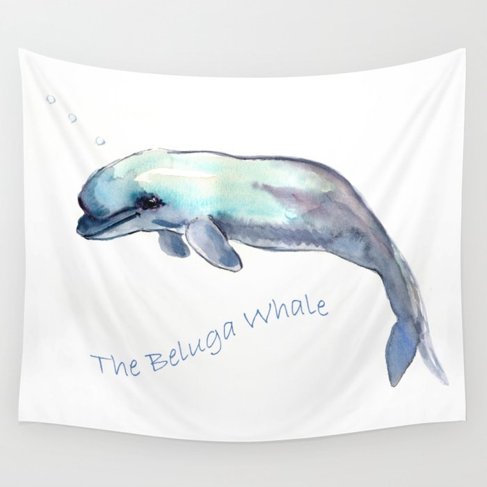 The Beluga Whale Wall Tapestry