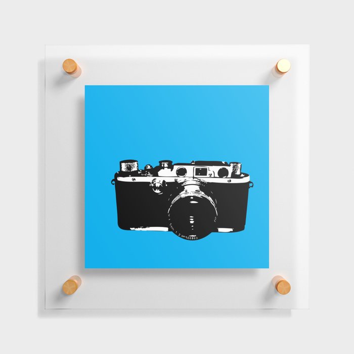 Leica in Blue Floating Acrylic Print