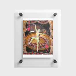 Lady Luck art deco roulette gaming design Floating Acrylic Print