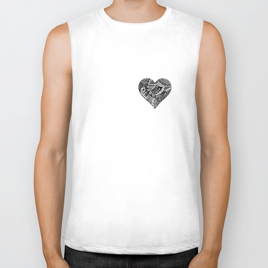 Abstract Heart Biker Tank