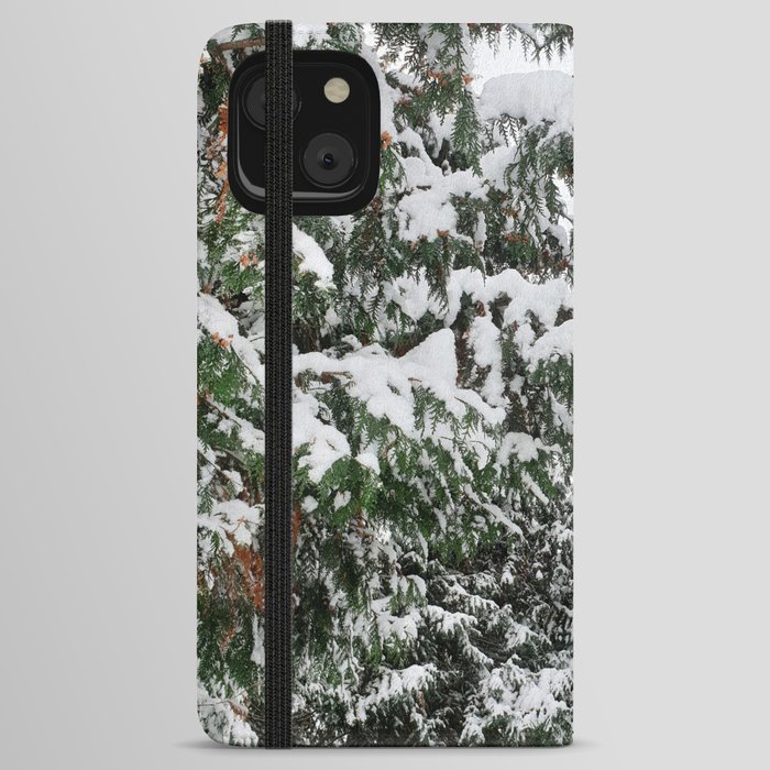 Snowy Fir Trees iPhone Wallet Case
