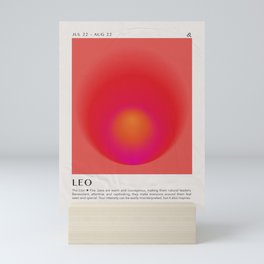Leo Astrology Zodiac Aura Gradient Art Print Mini Art Print