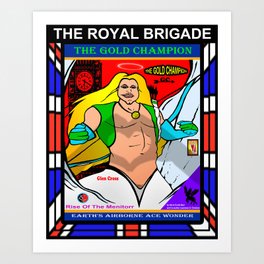 THE ROYAL BRIGADE ... love poster Art Print | Bigben, Superhero, Comic, Collage, Digital, London, Blonde, Drawing 