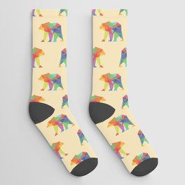Fractal Geometric bear Socks