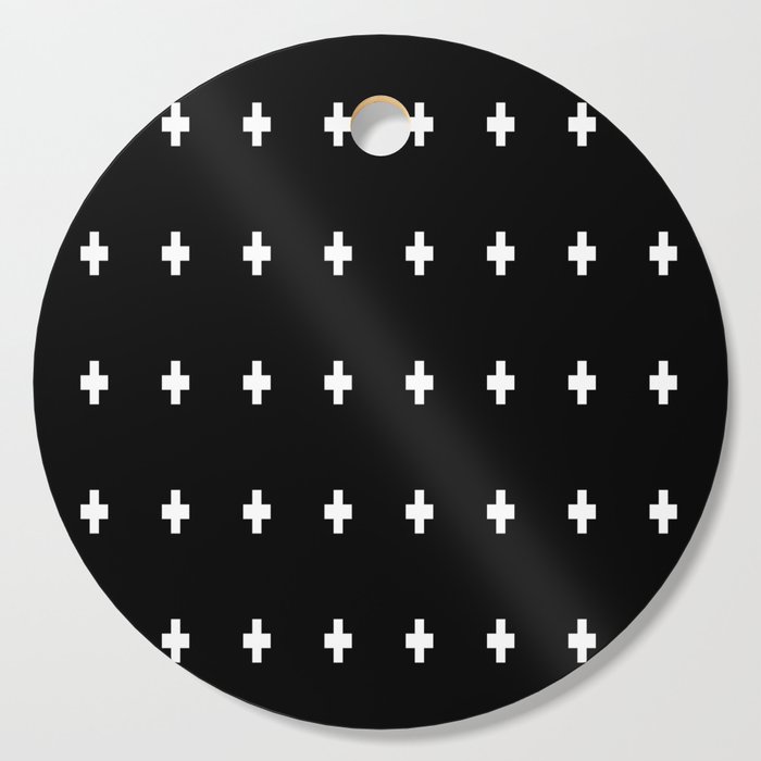 Swiss Cross Black Small Cutting Board