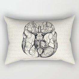 Arteries of the Base of the Brain Vintage Medical Art Rectangular Pillow