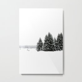 white white WINTER 2of2 Set  Metal Print | Snowytrees, Christmas, Snowforest, Winterforest, Snowwhite, Christmastree, Snow, Minimalchristmas, Photo, Winter 