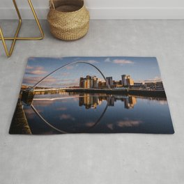Millennium Bridge Gateshead Rug | Baltic, Blinking, River, Reflection, Gallery, Photo, Bridge, Digital, Tyne, Gateshead 