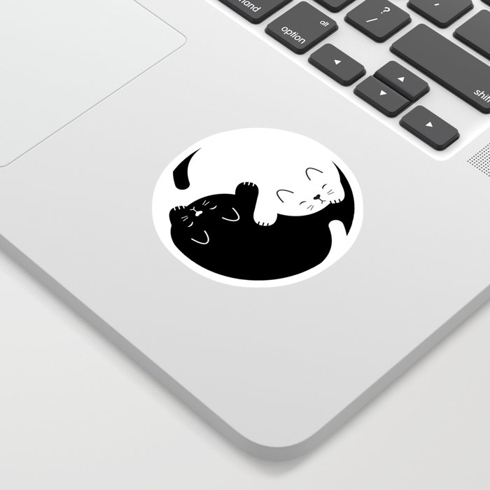 Yin Yang Kitten Sticker