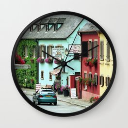 Pastel Town : Alsace Wall Clock