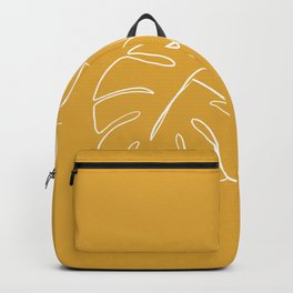 Monstera minimal - yellow Backpack