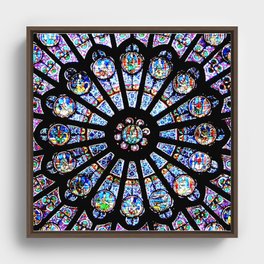 Cathedral Stained Glass Framed Canvas