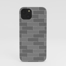 Brick wall in grayscale iPhone Case