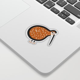 Squiggle Kiwi Sticker