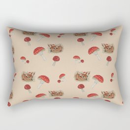 Fawn and Toadstools Pattern Rectangular Pillow