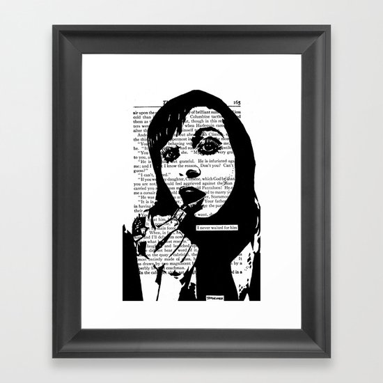 I Never Waited For Him Framed Art Print