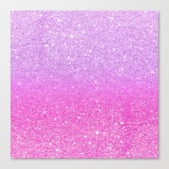 Modern Girly Purple Pink Glitter Ombre Canvas Print By Girlytrend Society6