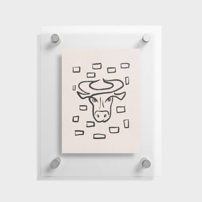Taurus zodiac drawing Floating Acrylic Print
