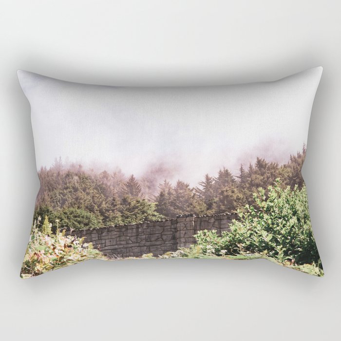 Coastal Fog and Forest | PNW Nature Photography Rectangular Pillow