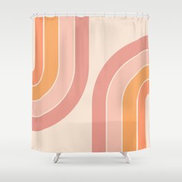 Pink and orange arches Shower Curtain