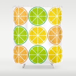 Citrus fruit slices Shower Curtain