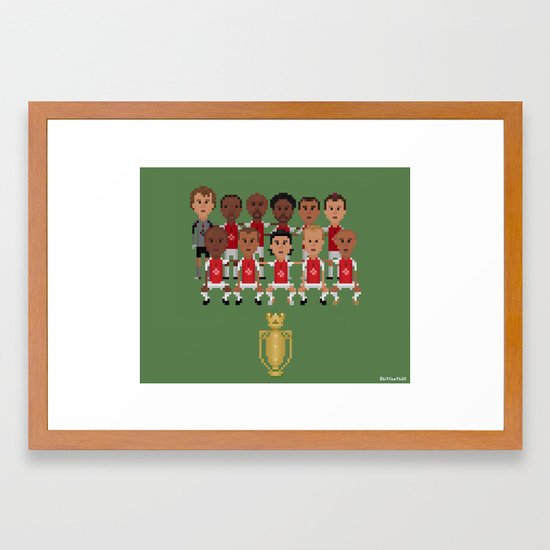 Arsenal Invincibles Squad Framed Art Print By 8bitfootball Society6