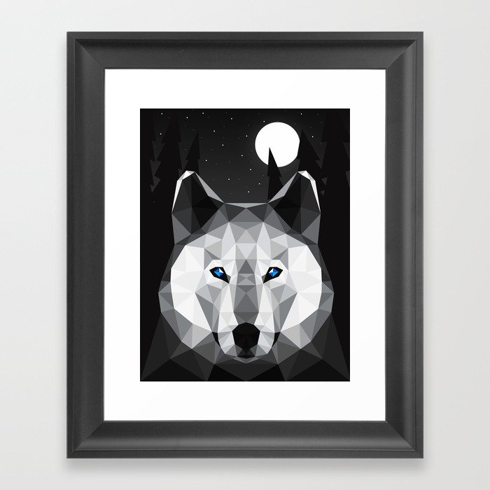 The Tundra Wolf Framed Art Print by Davies Babies | Society6