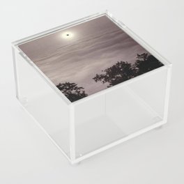 Solar Eclipse from Mount Santa Lucia, Pacific Coast Highway coastal California black and white photograph / photography for home and wall decor Acrylic Box