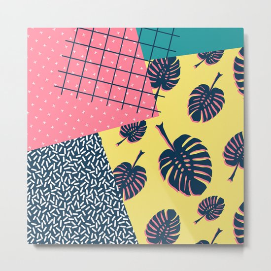 90s Monstera #society6 #decor #buyart Metal Print