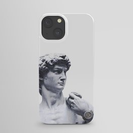 Statue of David with Gold Watch iPhone Case