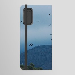 Ravens Flying Birds Clouds Mountains Landscape Android Wallet Case
