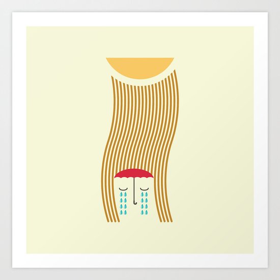 sun-rain Art Print