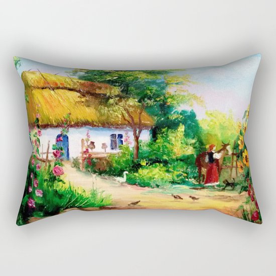 Village house Rectangular Pillow