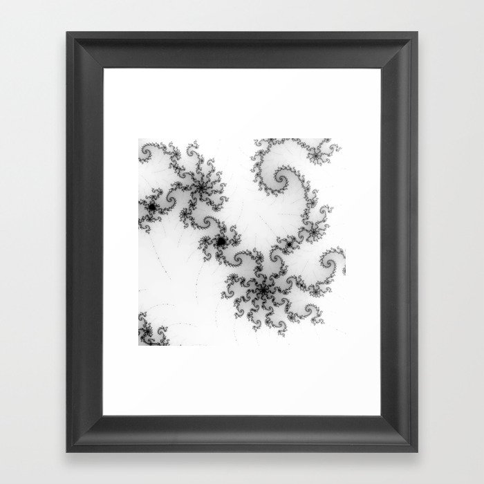 detail on mandelbrot set - starfish Framed Art Print
