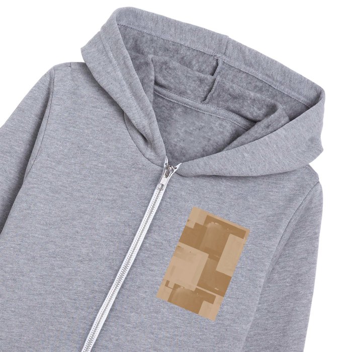 Beige Paper Cut Kids Zip Hoodie