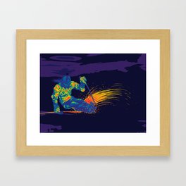 Sledge Sparks Framed Art Print