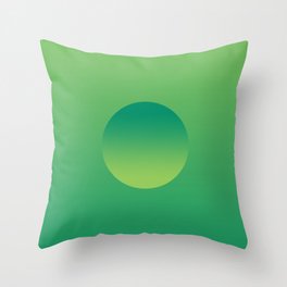 Green Float Throw Pillow
