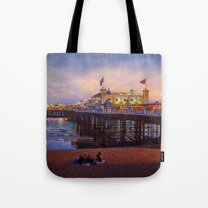 Brighton Pier Twilight Tote Bag
