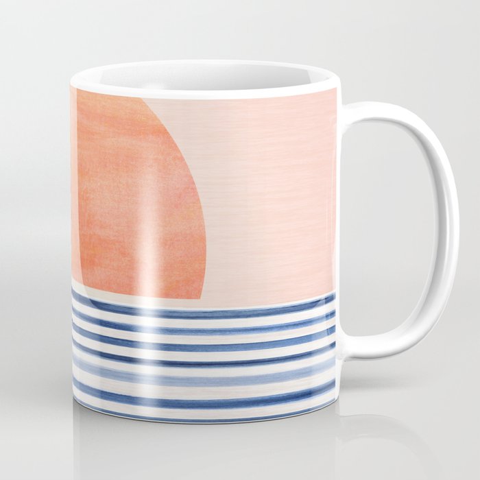Summer Sunrise Minimal Abstract Landscape Coffee Mug