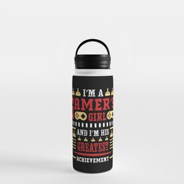 Funny Gamer Girlfriend Quote Water Bottle