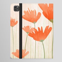 Red Poppy Flower Garden iPad Folio Case