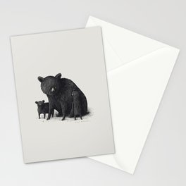 Black Bear Family Stationery Card