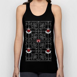 Buffy Inspired Gothic Tile Heart and Lips Tank Top