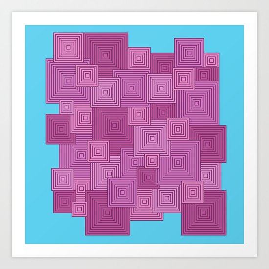 Pink Platformer Art Print