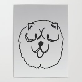  Dogs faces doodle set , doodle, art, hand doodle, kids doodle, cute dog, lines  Poster