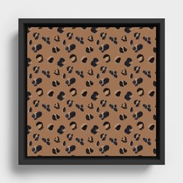 Leopard Animal Print Pattern Framed Canvas