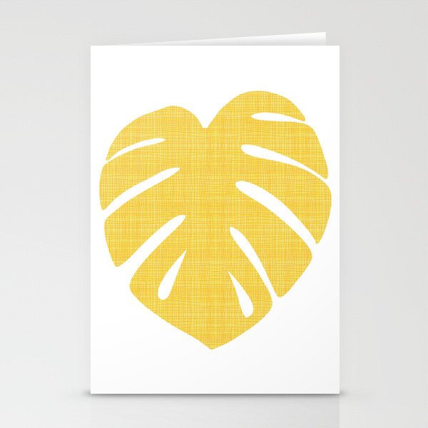 Tropical Leaf in Red and Yellow Stationery Cards
