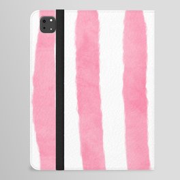 Watercolor Vertical Lines With White 40 iPad Folio Case